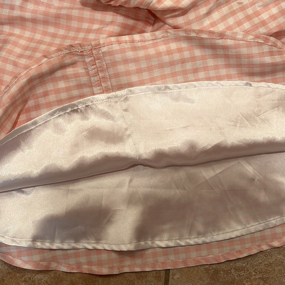 Barbie movie lookalike Pink and white silk plaid halter dress - Picture 5 of 8